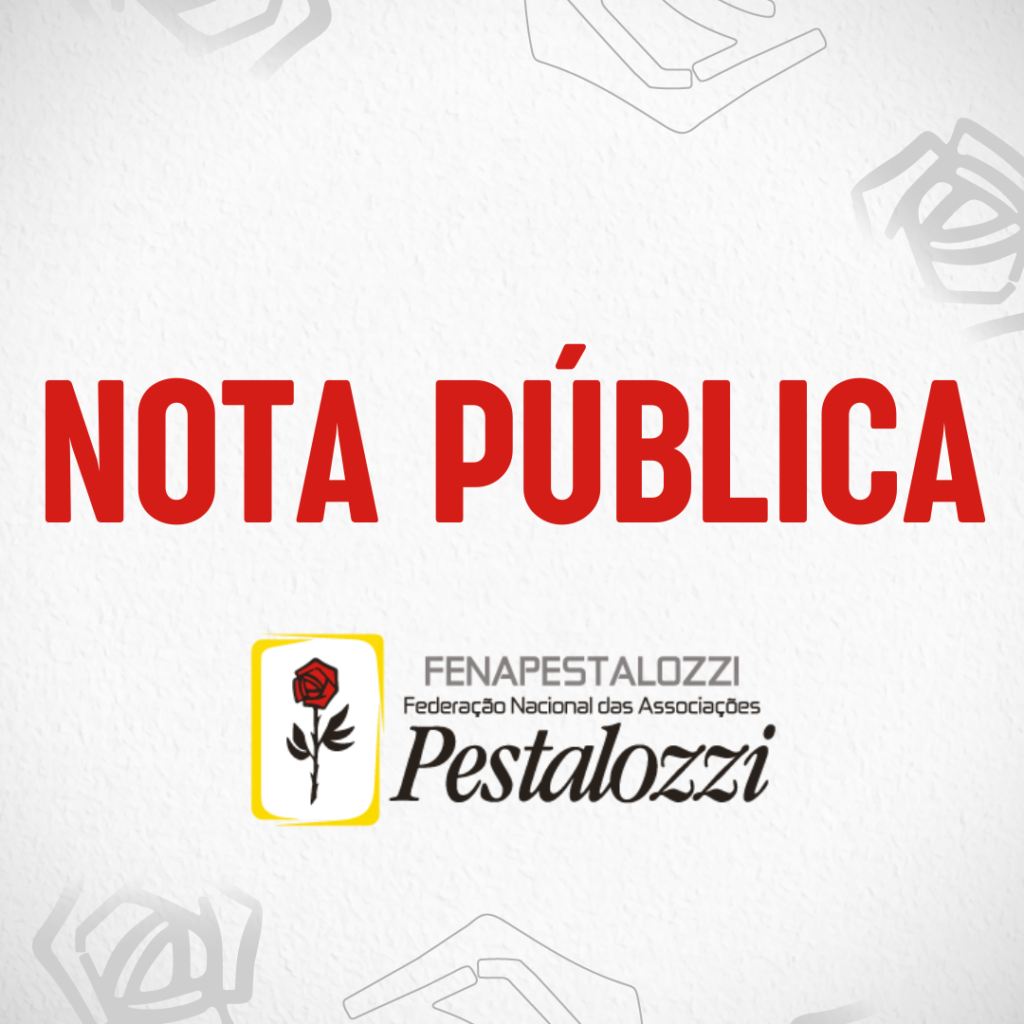 Arte predominantemente prateada. Texto alternativo? noa pública. Assina a Fenapestalozzi com a sua marca institucional. 